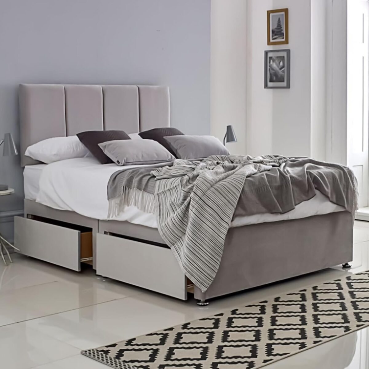 Divan Ottoman Bed With Mattress - Divan bed With Frame Drawers